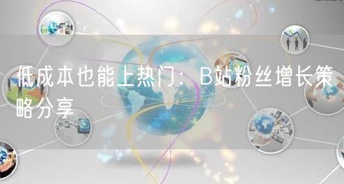 低成本也能上热门：B站粉丝增长策略分享