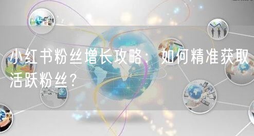 小红书粉丝增长攻略：如何精准获取活跃粉丝？