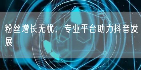 粉丝增长无忧，专业平台助力抖音发展