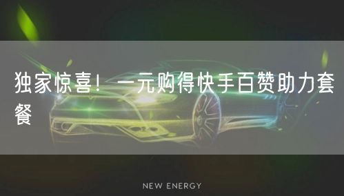 独家惊喜！一元购得快手百赞助力套餐