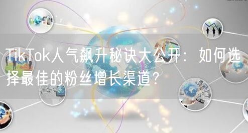 TikTok人气飙升秘诀大公开：如何选择最佳的粉丝增长渠道？