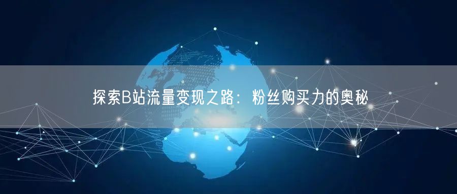 探索B站流量变现之路：粉丝购买力的奥秘