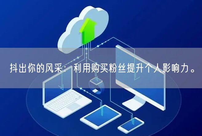 抖出你的风采：利用购买粉丝提升个人影响力。