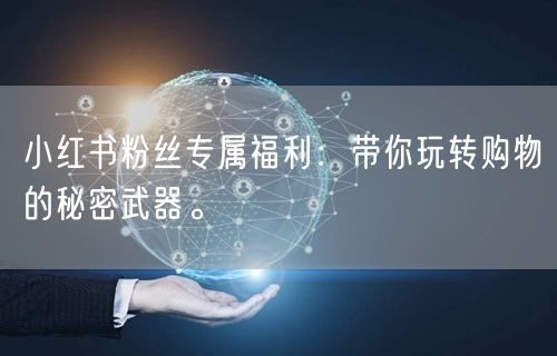 小红书粉丝专属福利：带你玩转购物的秘密武器。