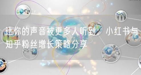 让你的声音被更多人听到：小红书与知乎粉丝增长策略分享
