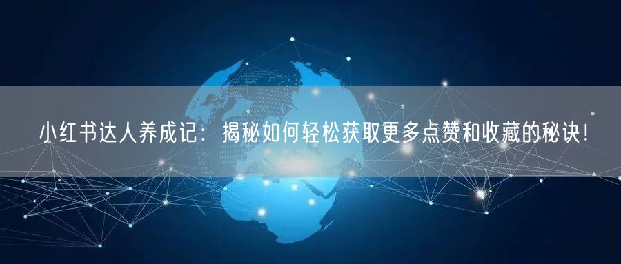 小红书达人养成记：揭秘如何轻松获取更多点赞和收藏的秘诀！