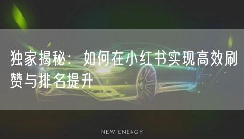 独家揭秘：如何在小红书实现高效刷赞与排名提升