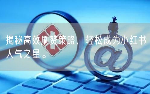 揭秘高效刷赞策略，轻松成为小红书人气之星。