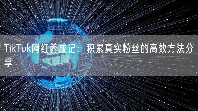 TikTok网红养成记：积累真实粉丝的高效方法分享